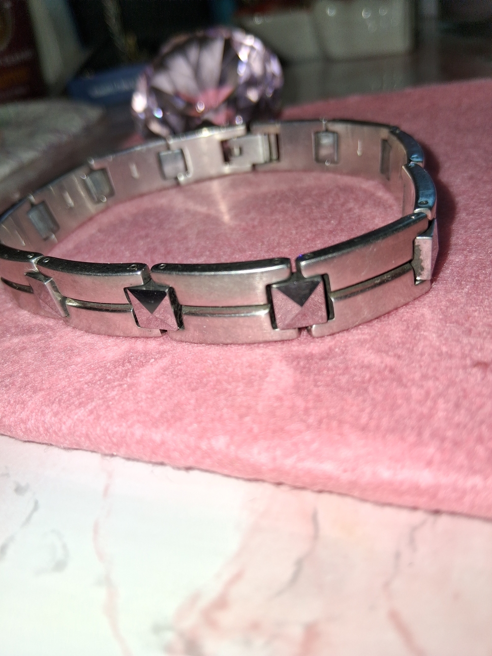 Source Unknown Silver Metal Men's Link Bracelet